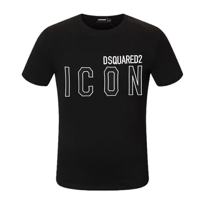 Dsquared2 Embroidery ICON Cotton T-Shirt – 100% Cotton Unisex Tee | White & Black