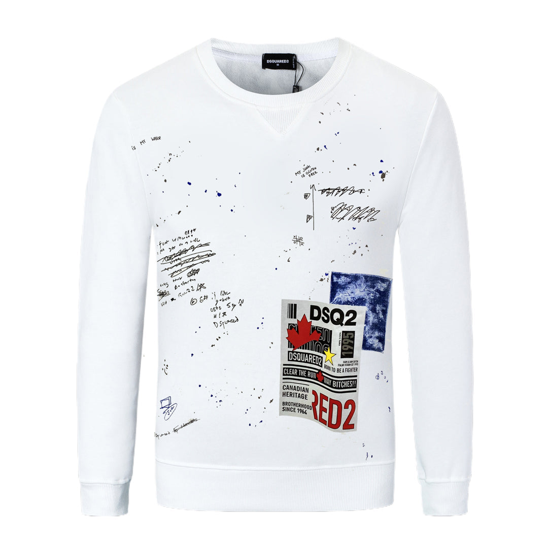 Dsquared2 Graffiti Poster Cotton Sweatshirt — Wear the Wall, Own the Street