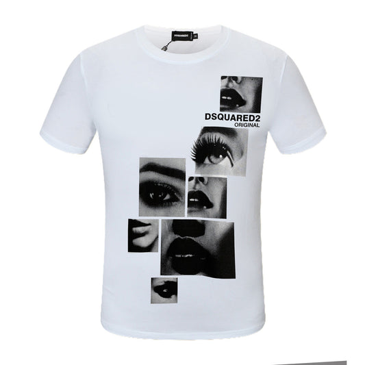 Dsquared2 Photo Poster Cotton T-Shirt – 100% Cotton Unisex Tee | Black & White