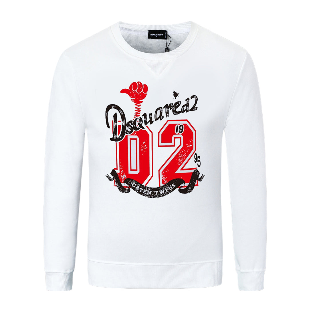 Dsquared2 D2 Logo Cotton Sweatshirt — Two Characters. Infinite Recognition.