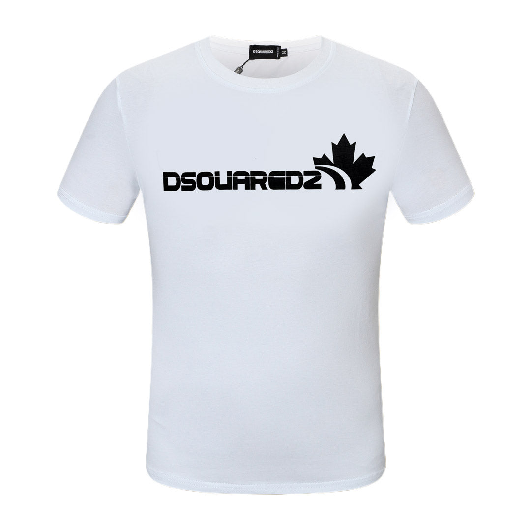 Dsquared2 Maple Leaf Logo Cotton T-Shirt – 100% Cotton Unisex Tee | Black & White