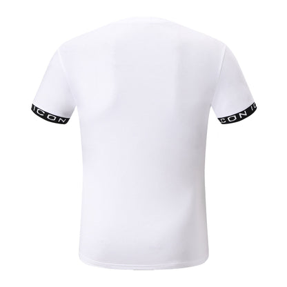 Dsquared2 ICON Sleeve Stripe Cotton T-Shirt – 100% Cotton Unisex Tee | Black & White