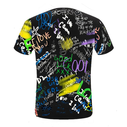 Dsquared2 Graffiti Cotton T-Shirt – 100% Cotton Unisex Tee | White & Black