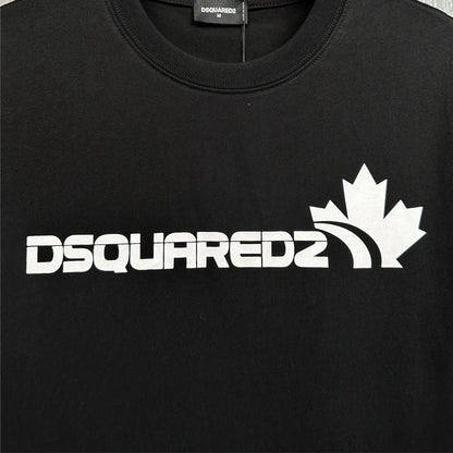 Dsquared2 Maple Leaf Logo Cotton T-Shirt – 100% Cotton Unisex Tee | Black & White