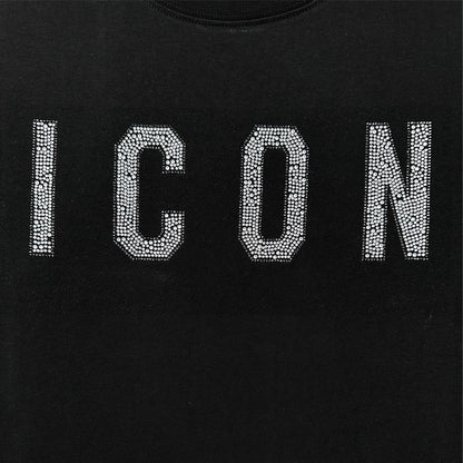 Dsquared2 Crystal ICON Cotton T-Shirt – 100% Cotton Unisex Tee | Black & White