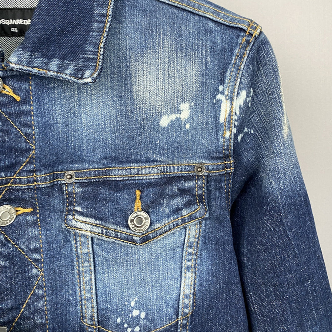 Dsquared2 All-Over Spots Slim Denim Jacket — Premium IV.