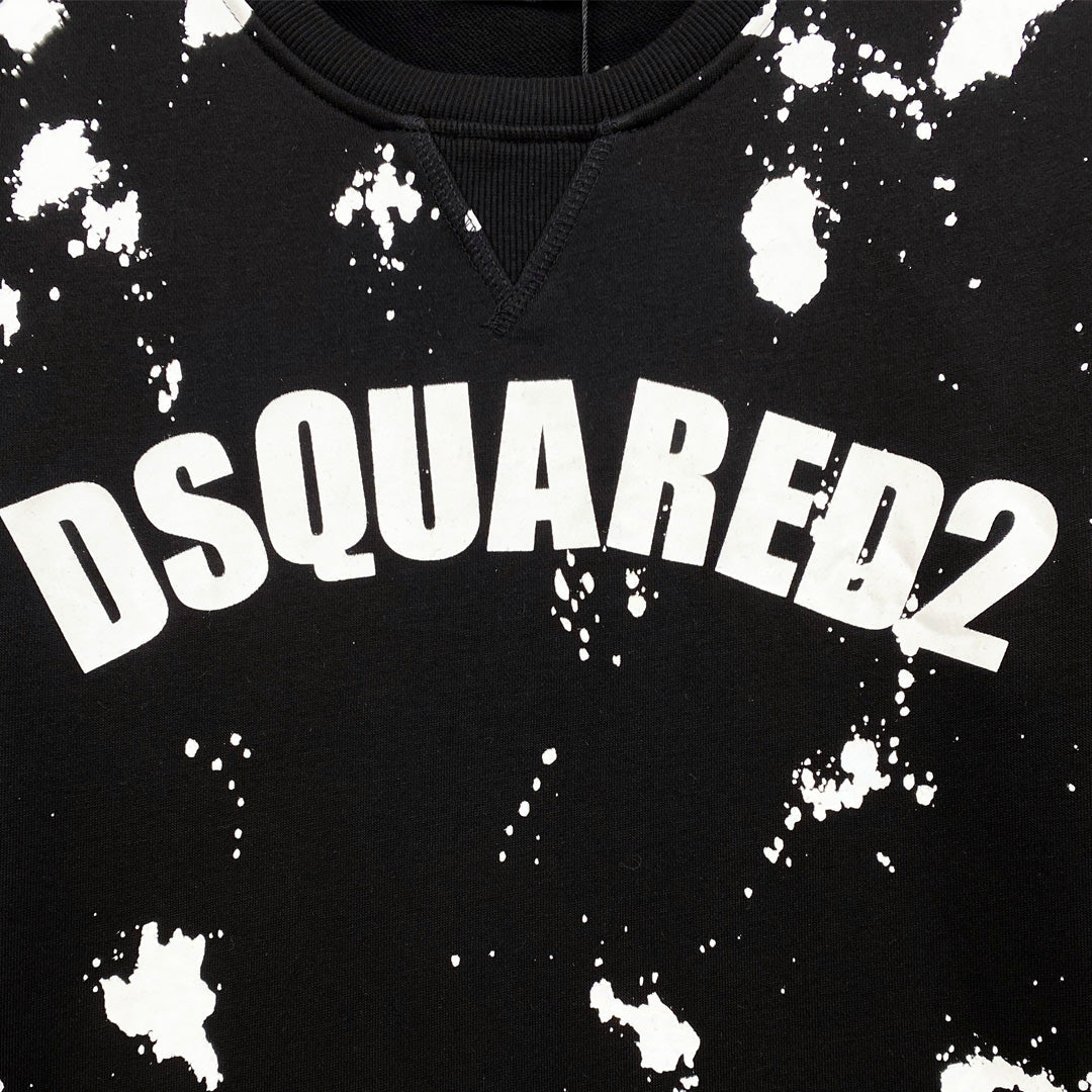 Dsquared2 Paint Logo Cotton Sweatshirt — Street Art Meets Italian Craft
