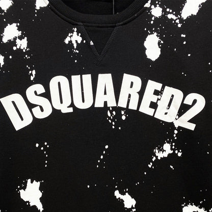 Dsquared2 Paint Logo Cotton Sweatshirt — Street Art Meets Italian Craft