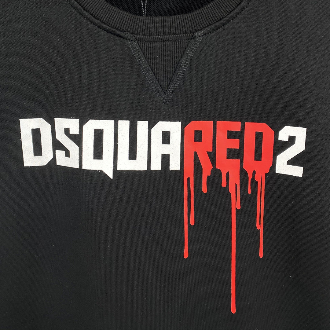 Dsquared2 Blood Logo Cotton Sweatshirt — Rebellion Refined in Cotton