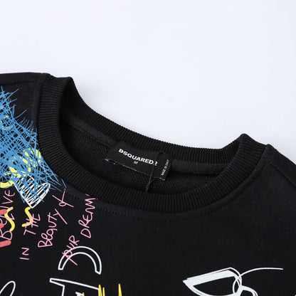 Dsquared2 Graffiti Cotton Sweatshirt — Pure Street Art, Italian Precision