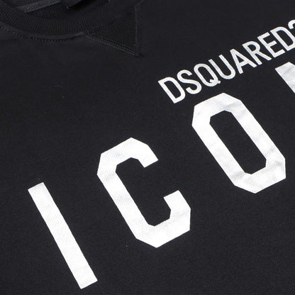 Dsquared2 Silver ICON Cotton Sweatshirt — The ICON, Elevated in Silver.