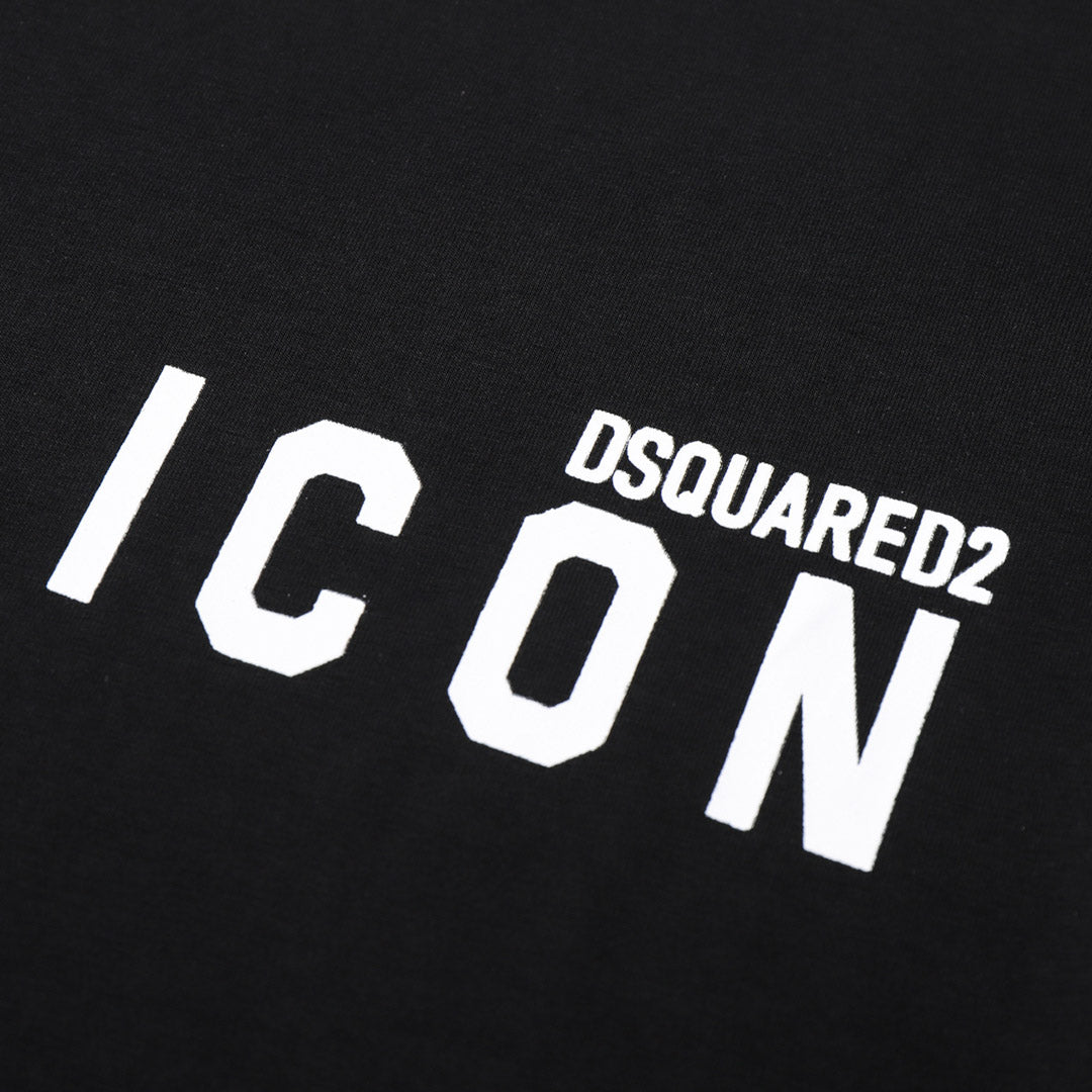 Dsquared2 ICON Sleeve Stripe Cotton T-Shirt – 100% Cotton Unisex Tee | Black & White