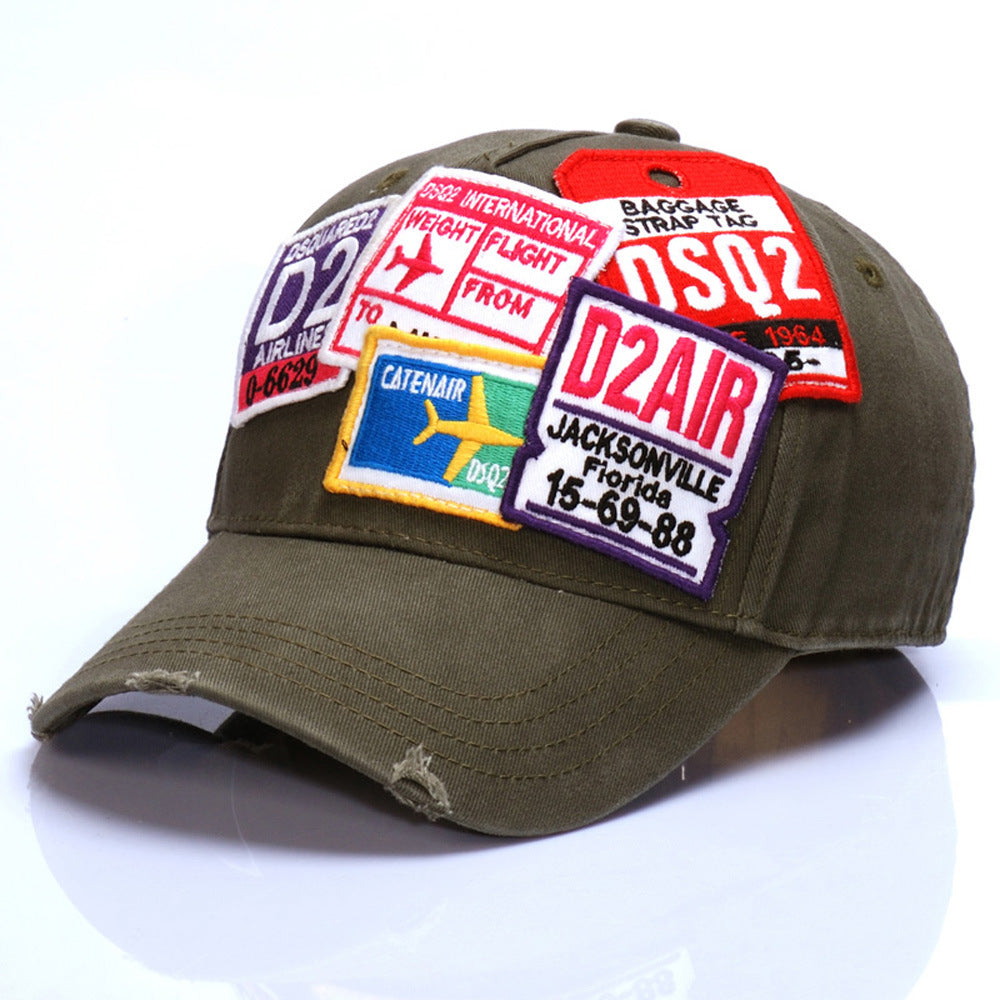 Dsquared2 Stamp Baseball Cap – Adjustable Unisex Hat | Black & Green
