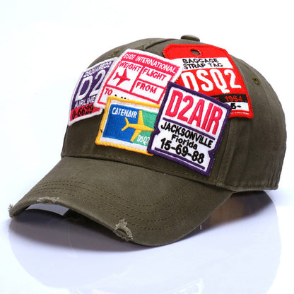 Dsquared2 Stamp Baseball Cap – Adjustable Unisex Hat | Black & Green