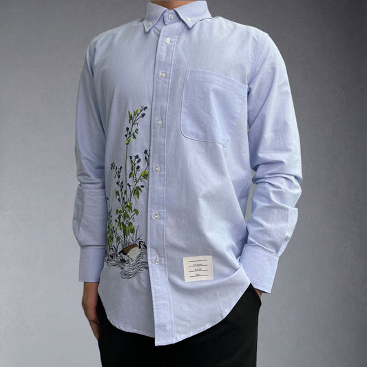 Thom Browne Embroidered Oxford Shirt