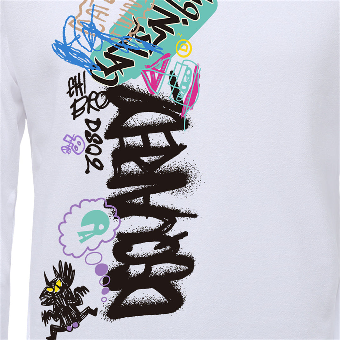 Dsquared2 Graffiti Logo Cotton Sweatshirt — From the Wall to the Runway