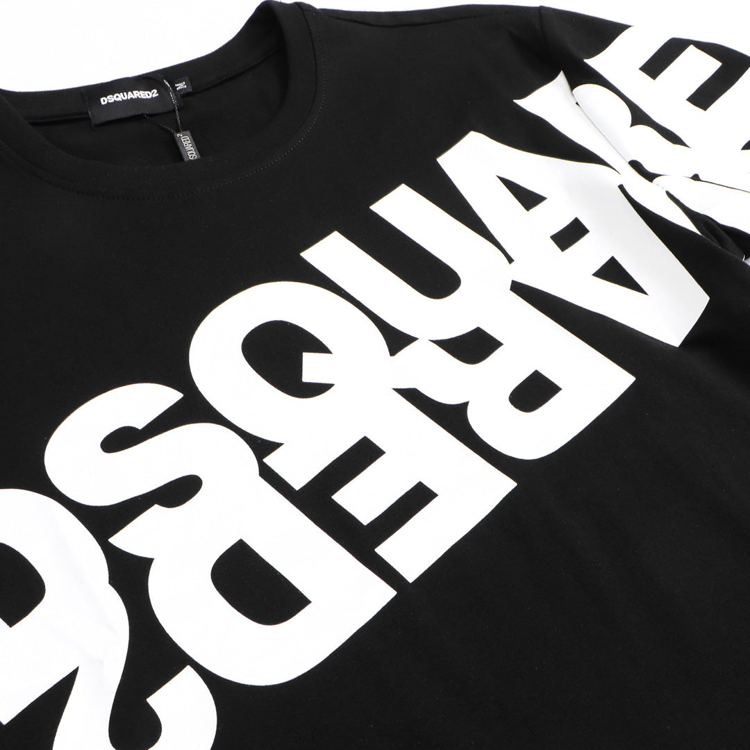 Dsquared2 Diagonal Logo Cotton T-Shirt – 100% Cotton Unisex Tee | Black & White