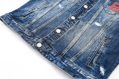 Dsquared2 All-Over Spots Slim Denim Jacket — The Original.