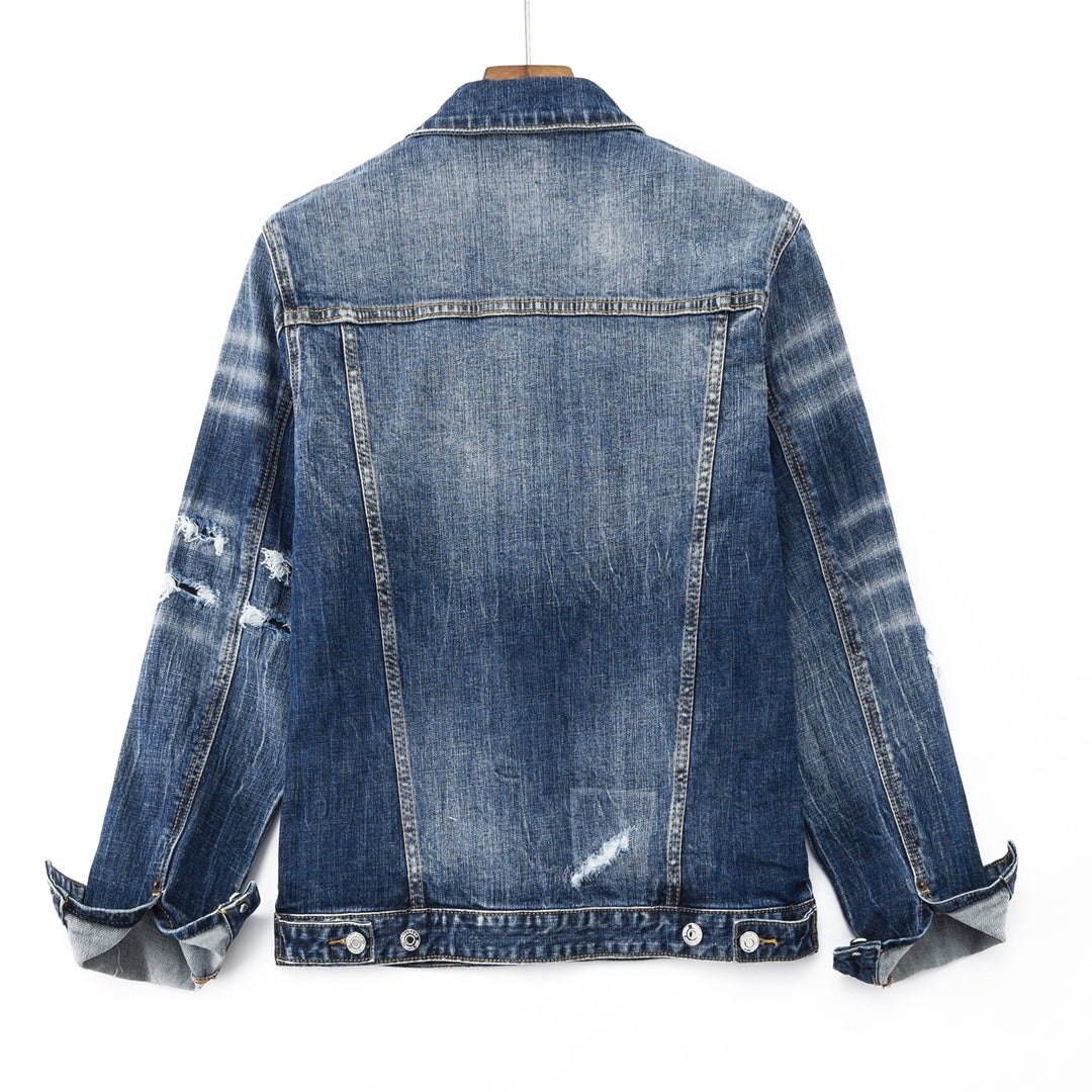 Dsquared2 All-Over Spots Slim Denim Jacket — The Original.
