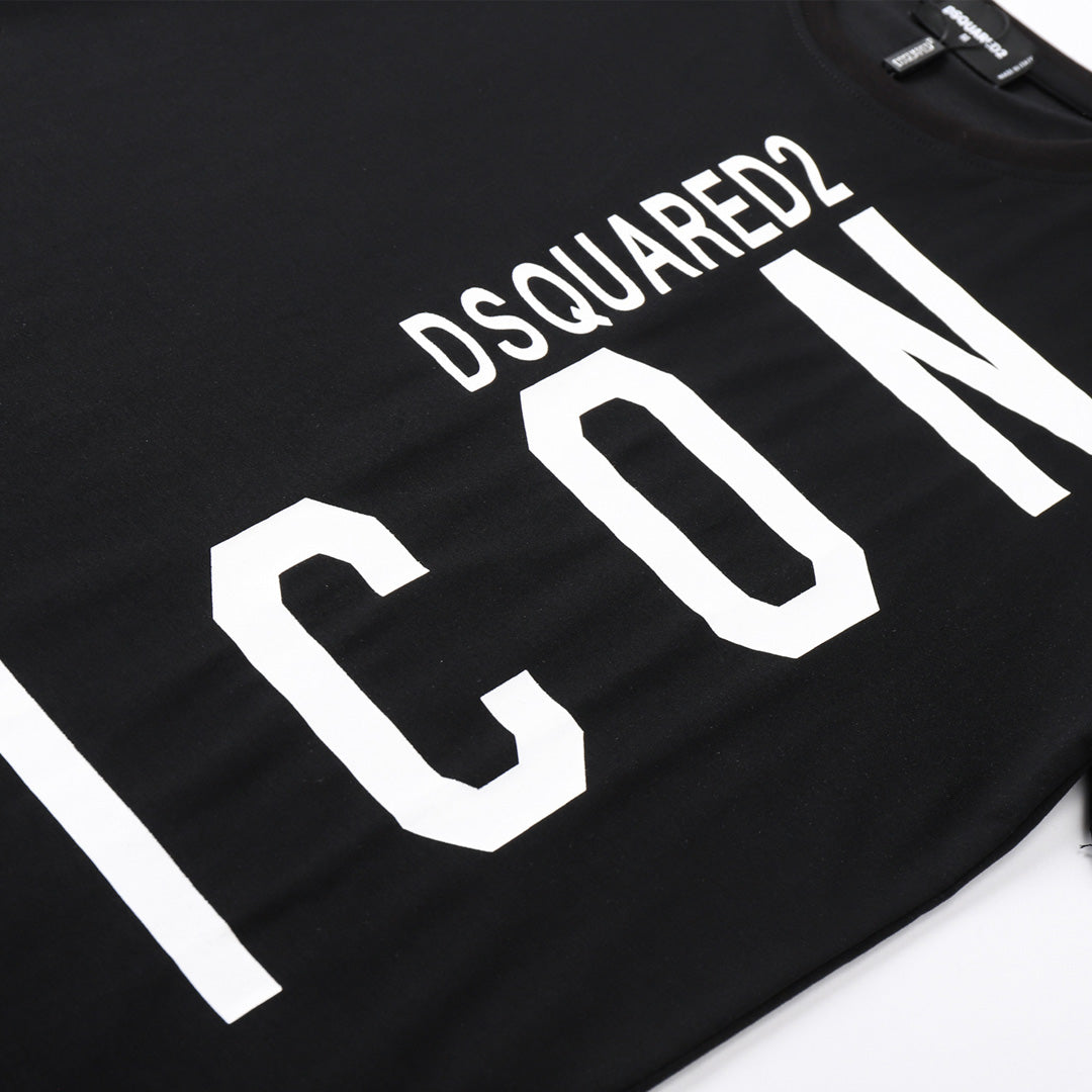 Dsquared2 ICON Logo Cotton T-Shirt – 100% Cotton Unisex Tee | Black & White