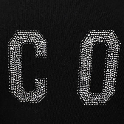 Dsquared2 Crystal ICON Cotton T-Shirt – 100% Cotton Unisex Tee | Black & White