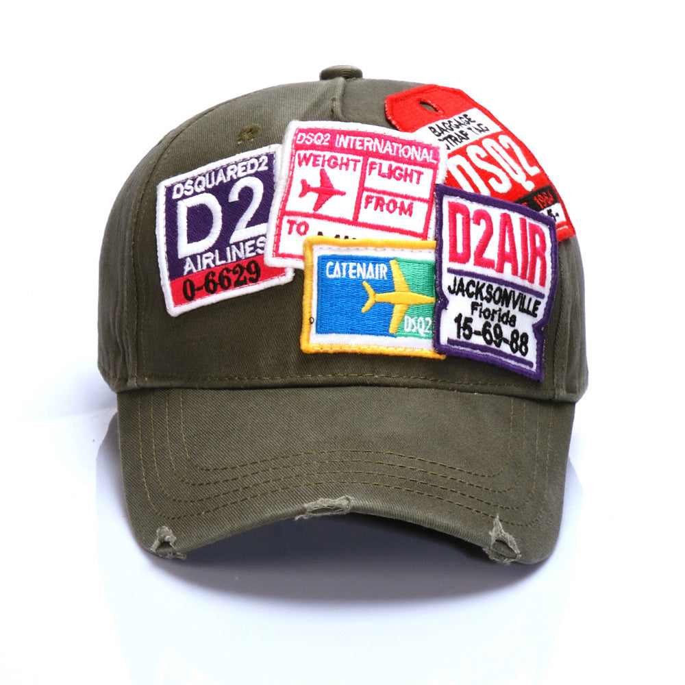 Dsquared2 Stamp Baseball Cap – Adjustable Unisex Hat | Black & Green