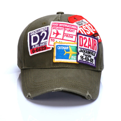 Dsquared2 Stamp Baseball Cap – Adjustable Unisex Hat | Black & Green
