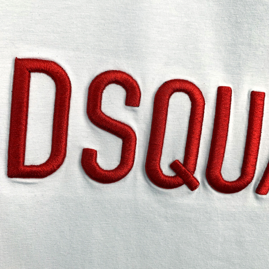 Dsquared2 Embroidery Logo Cotton T-Shirt – 100% Cotton Unisex Tee | Black & White
