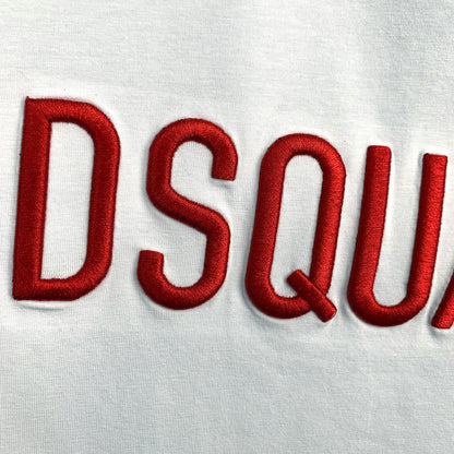 Dsquared2 Embroidery Logo Cotton T-Shirt – 100% Cotton Unisex Tee | Black & White