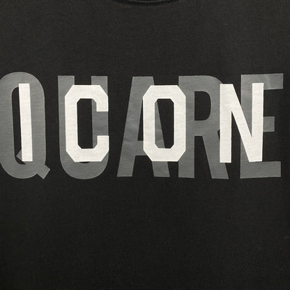 Dsquared2 ICON Logo Layered Cotton T-Shirt – 100% Cotton Unisex Tee | Black & Beige
