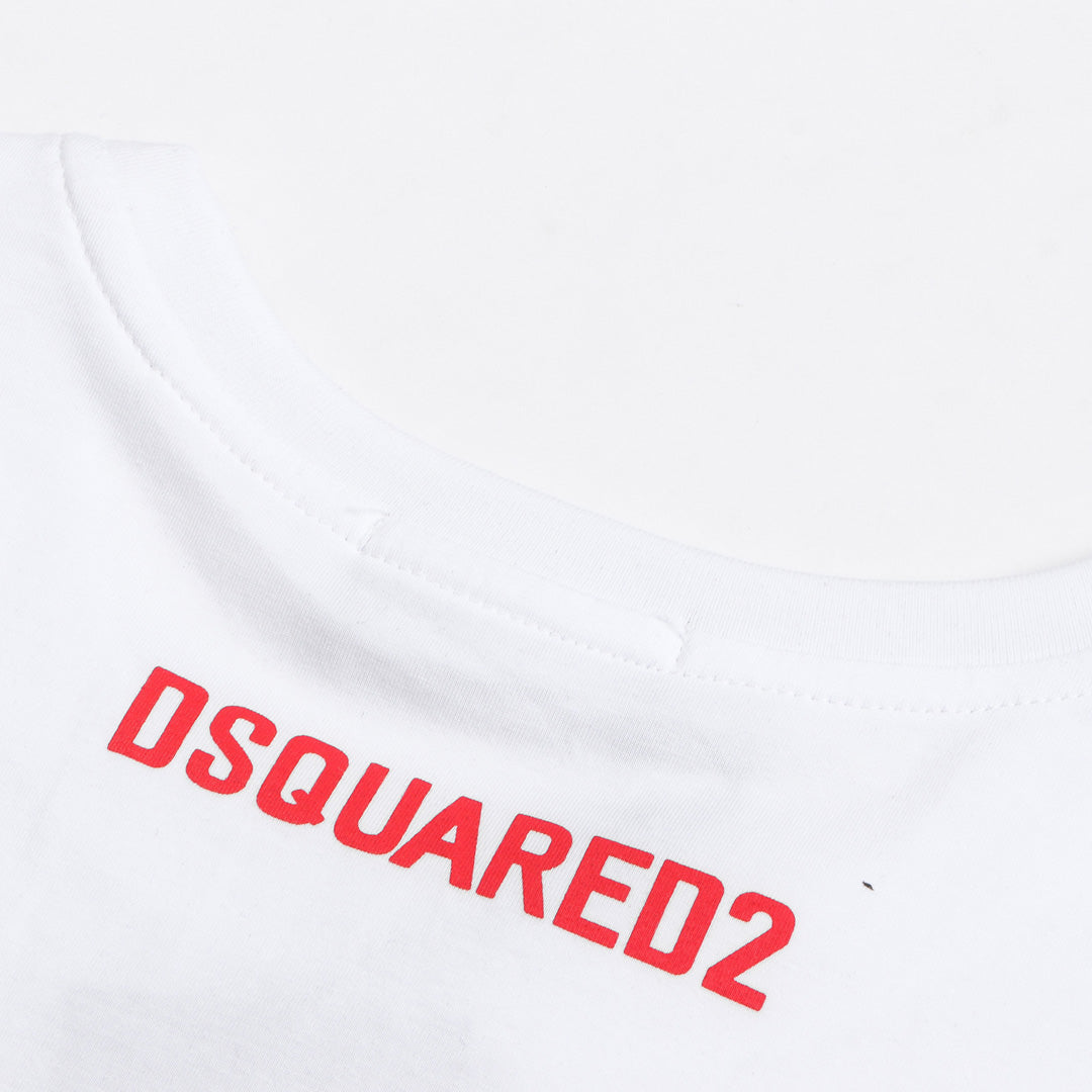 Dsquared2 Maple Leaf II Cotton T-Shirt – 100% Cotton Unisex Tee | Black & White