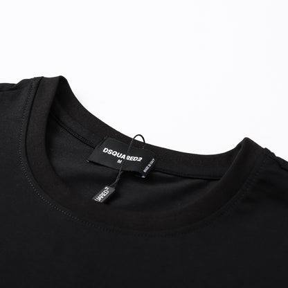 Dsquared2 Maple Leaf Cotton T-Shirt – 100% Cotton Unisex Tee | Black & White