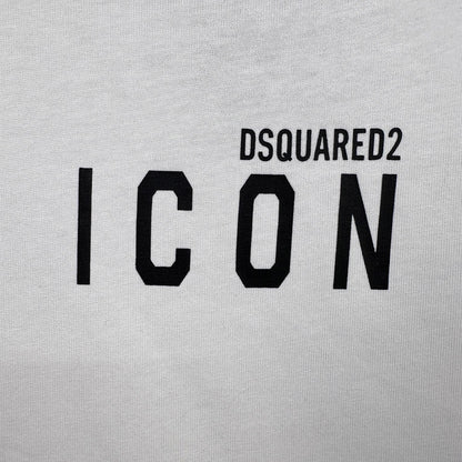 Dsquared2 ICON Shoulder Strap Cotton T-Shirt – 100% Cotton Unisex Tee | White & Black