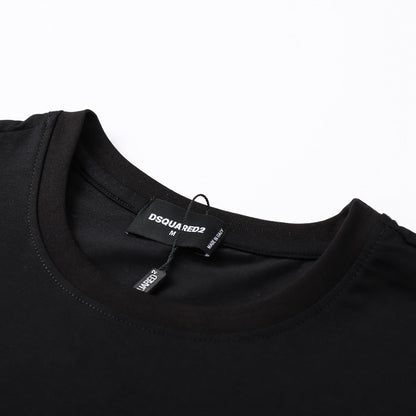 Dsquared2 Diagonal ICON Logo T-Shirt – 100% Cotton Unisex Tee | Black & White