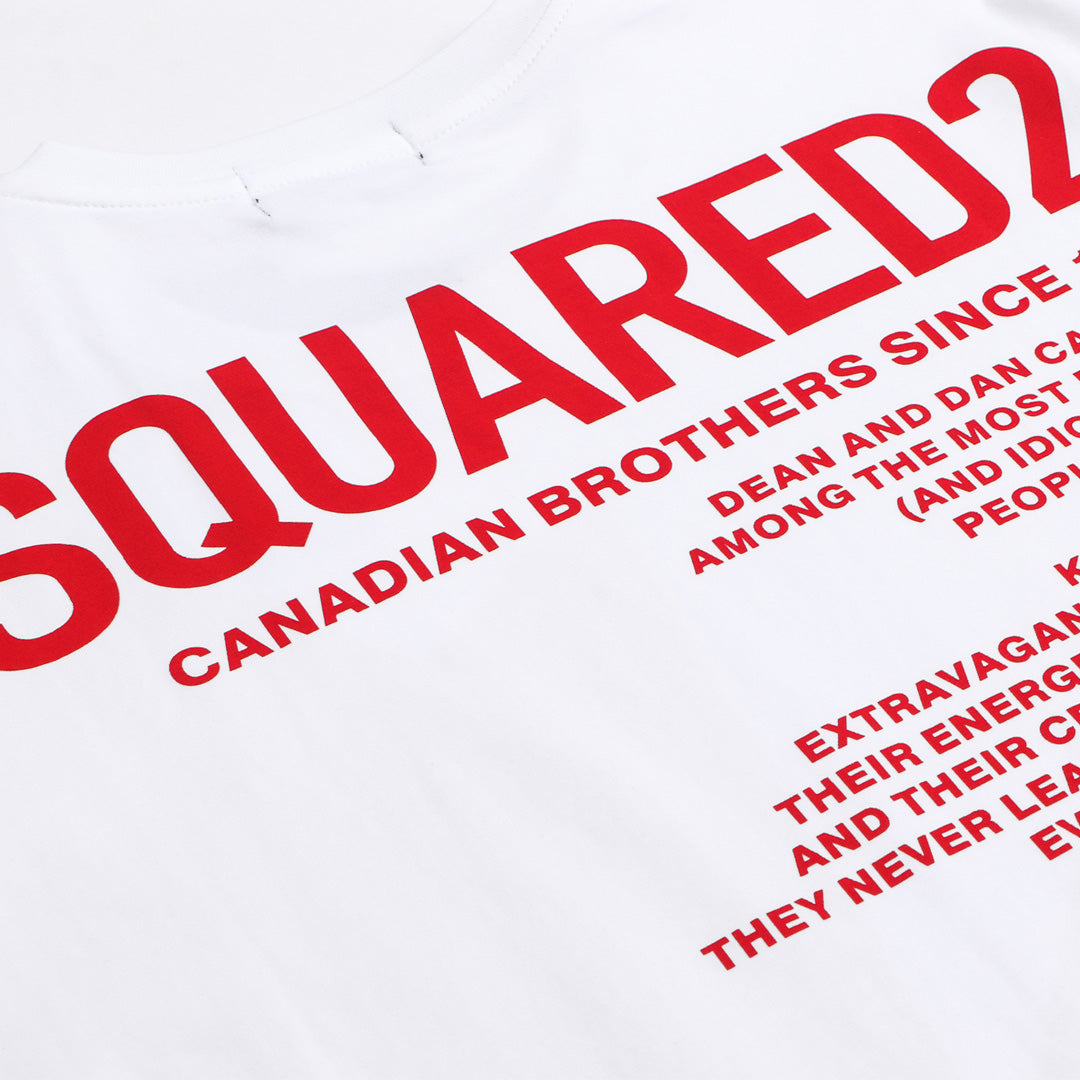 Dsquared2 Maple Leaf Cotton T-Shirt – 100% Cotton Unisex Tee | White & Black