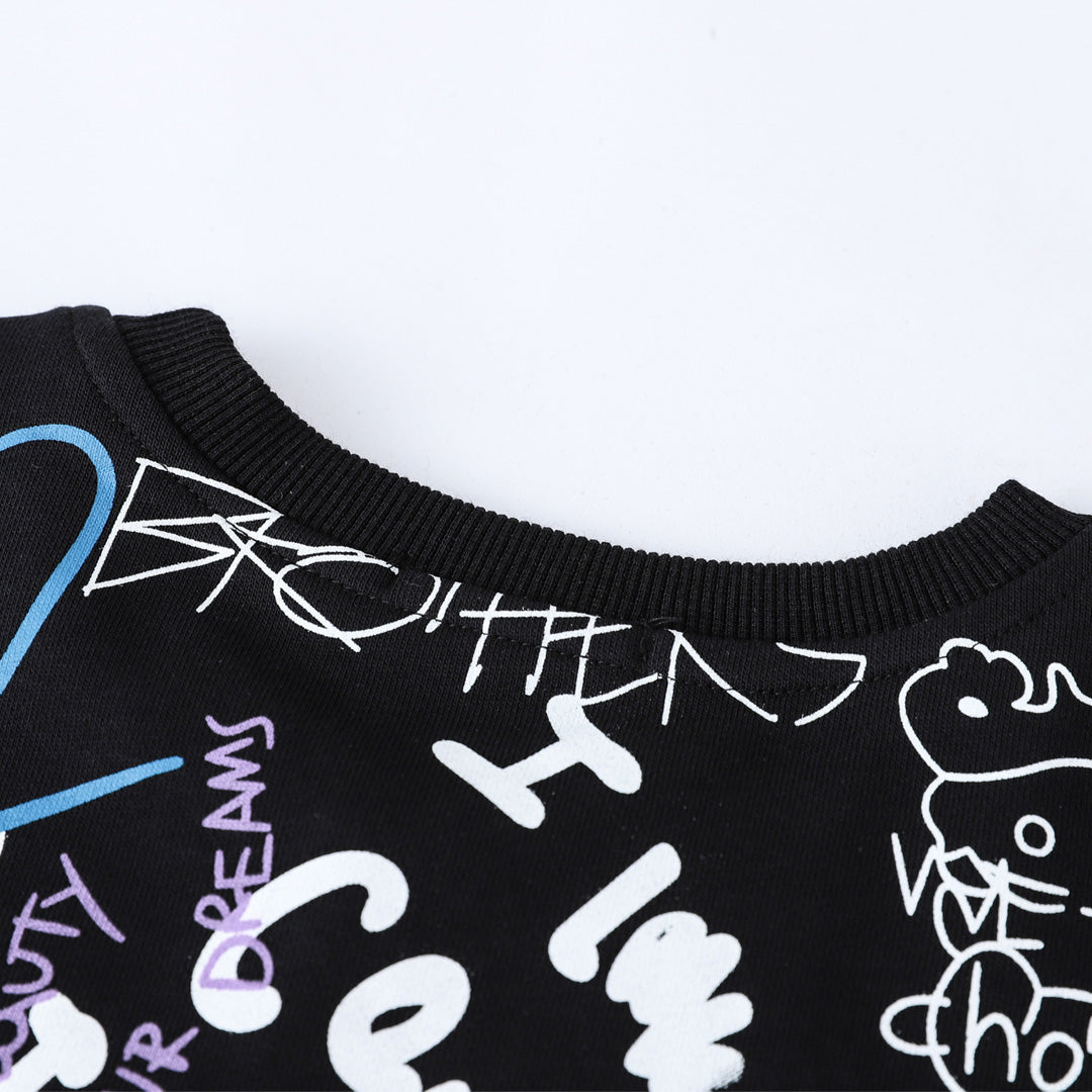 Dsquared2 Graffiti Cotton Sweatshirt — Pure Street Art, Italian Precision
