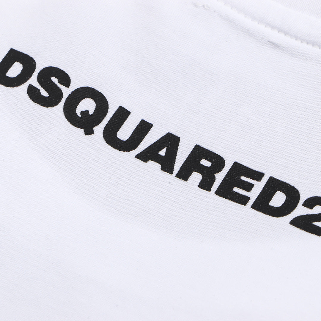 Dsquared2 DSQ2 Print Cotton T-Shirt – 100% Cotton Unisex Tee | White & Black