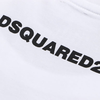 Dsquared2 DSQ2 Print Cotton T-Shirt – 100% Cotton Unisex Tee | White & Black