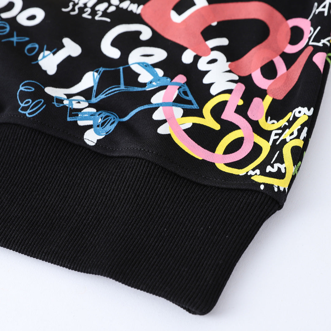 Dsquared2 Graffiti Cotton Sweatshirt — Pure Street Art, Italian Precision