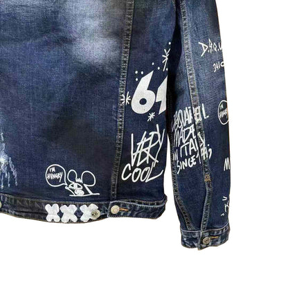 Dsquared2 All-Over Spots Slim Denim Jacket — Premium III.
