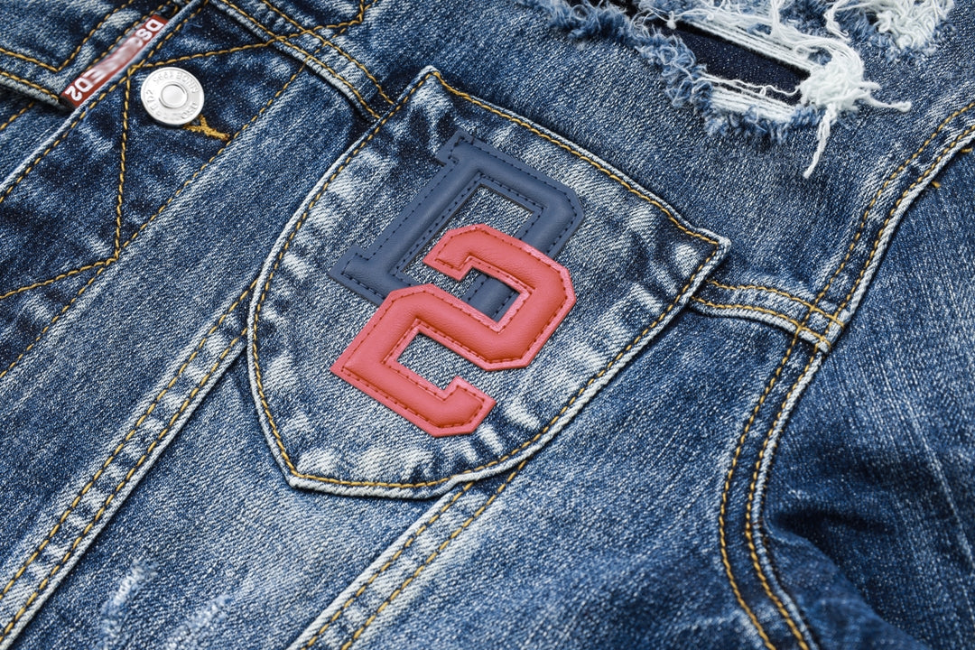 Dsquared2 All-Over Spots Slim Denim Jacket — The Original.