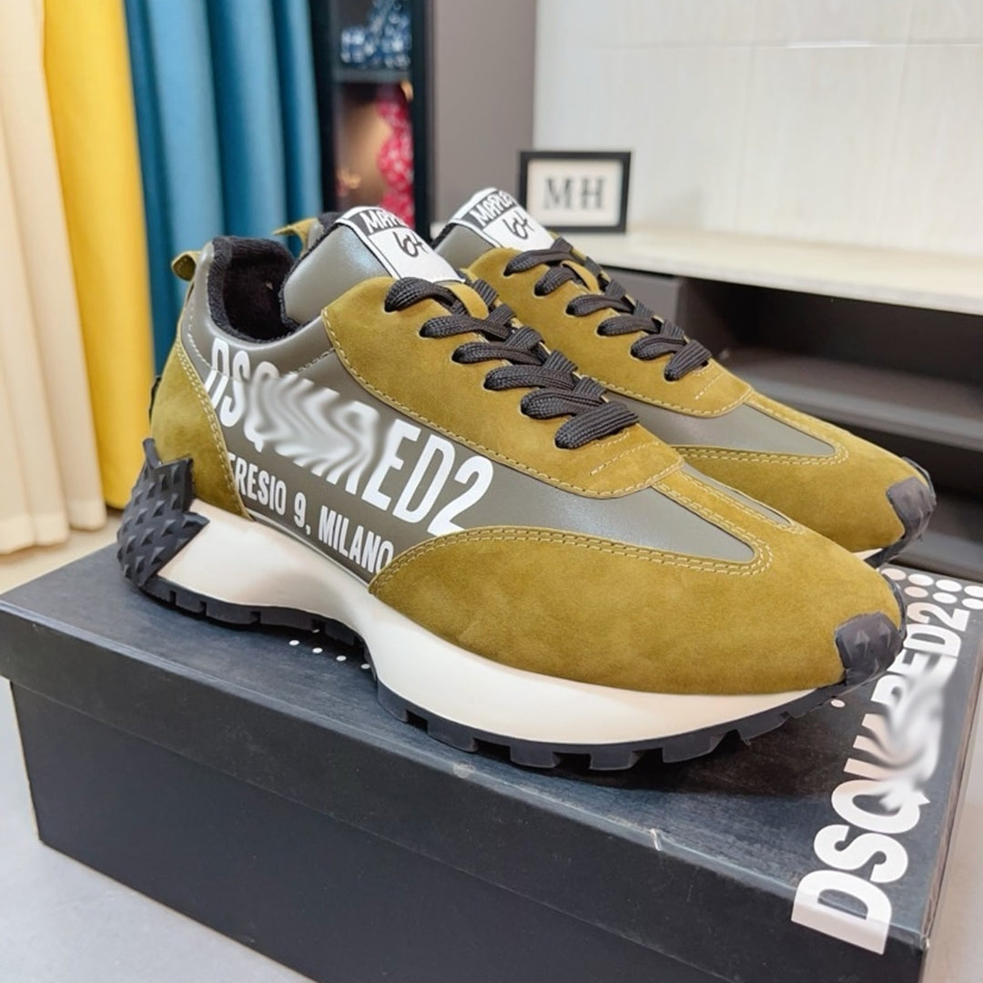 Dsquared2 Maple Leaf Sneakers — White, Black, Green & Black Gold | EU 38–45